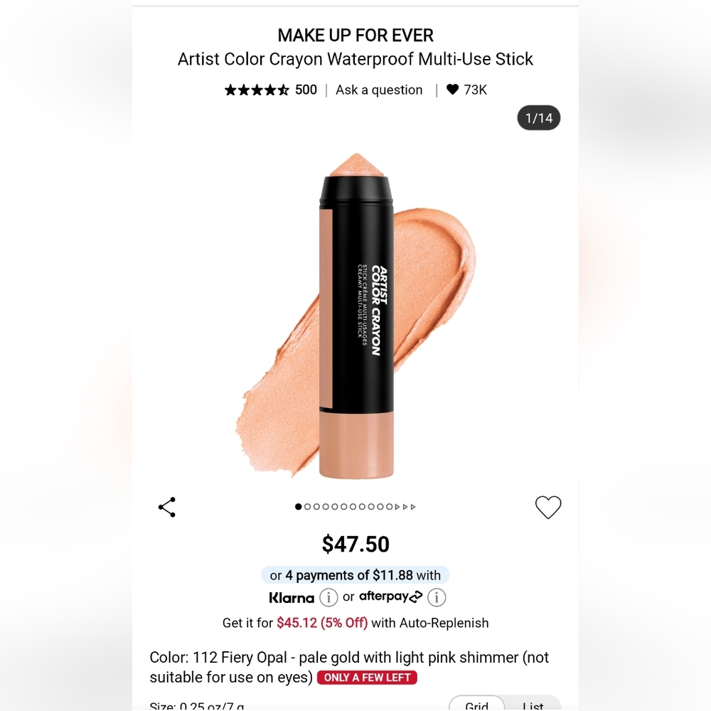 New Makeup Forever Highlight Stick No Packaging
